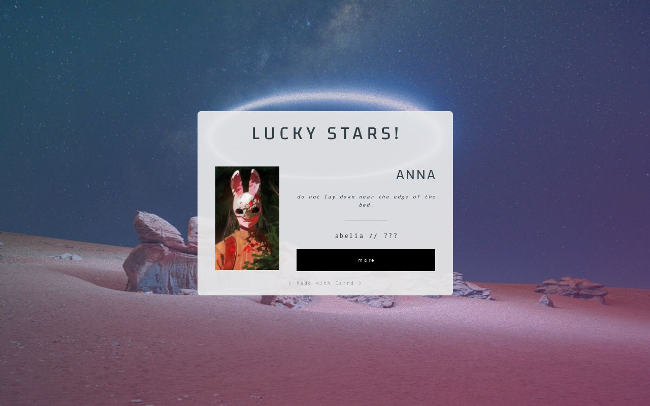 Carrd profile picture for @luckier